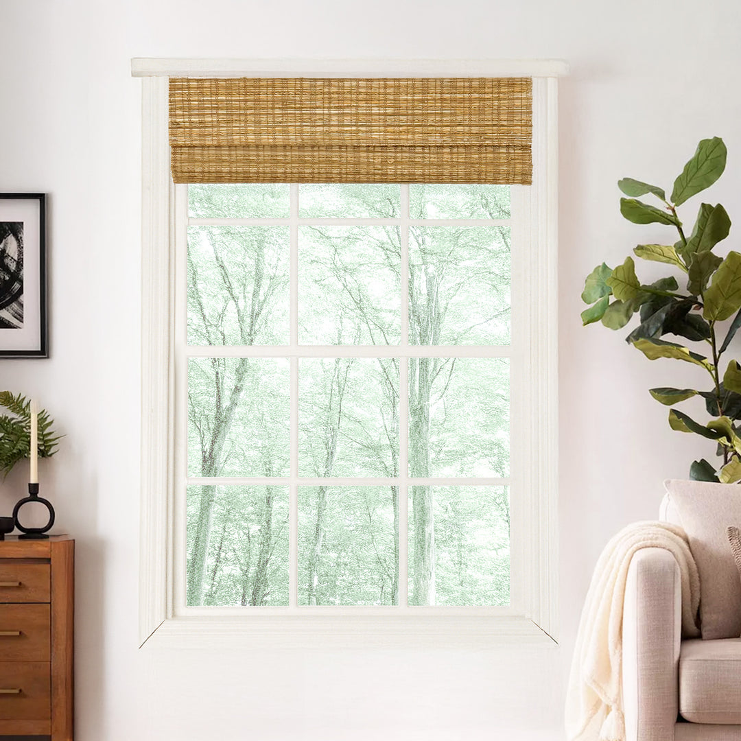 Ramie Woven Bamboo Blinds & Shades Top Down Bottom Up | Cinnamon