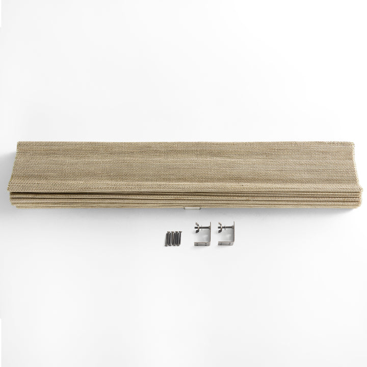 Oak Woven Bamboo Blinds & Shades | 3 Shades on 1 Headrail