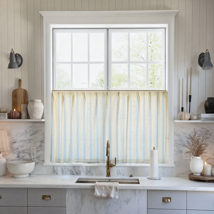 Loxley Yarn-Dyed Cotton Cafe Curtains