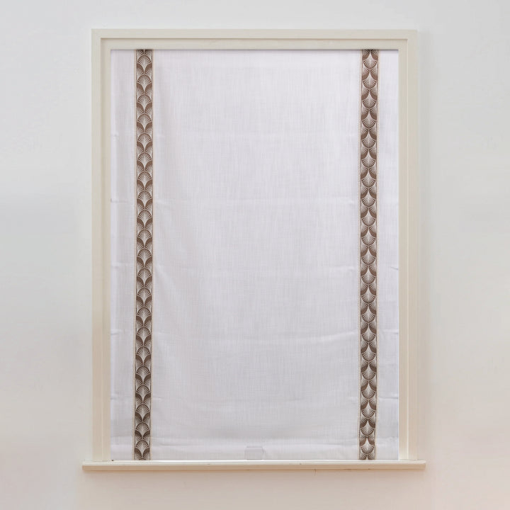 Custom Roman Shade & Blinds with Trim Border