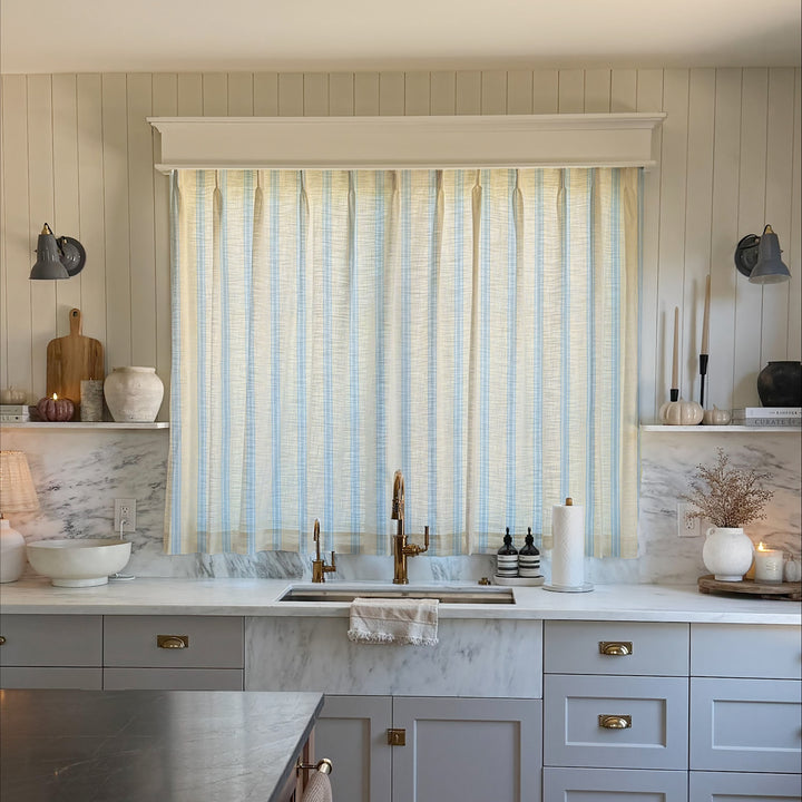 Loxley Yarn-Dyed Cotton Cafe Curtains