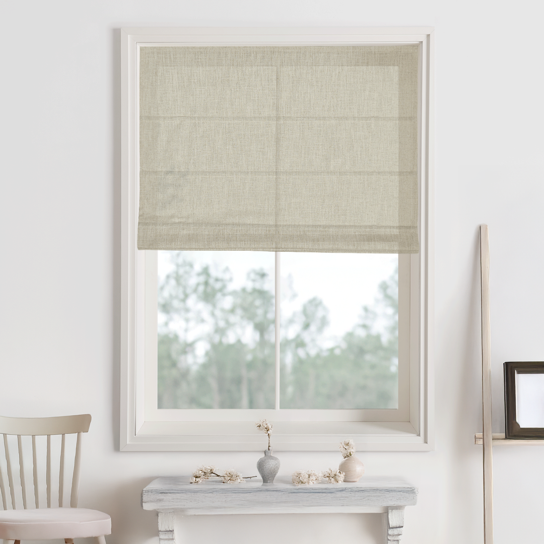Bella Cotton Roman Shades & Blinds | Plain Fold