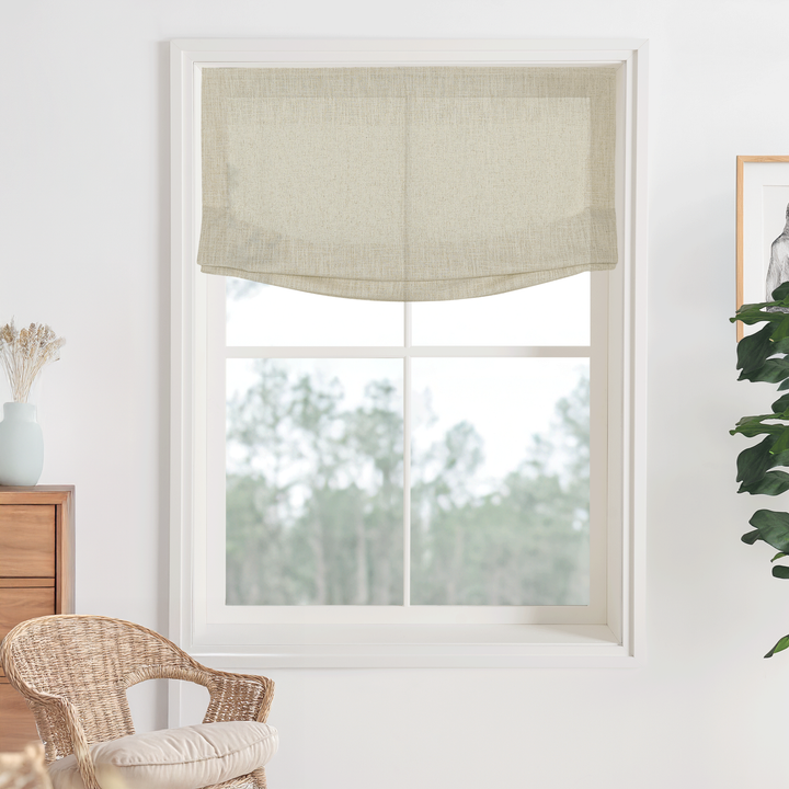 Bella Cotton No-Drill Roman Shades & Blinds | Relaxed