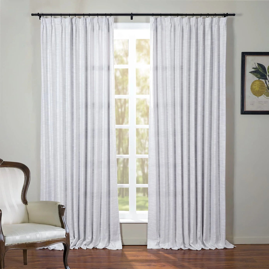 Kelly Flax Linen Curtains & Drapes Pleated