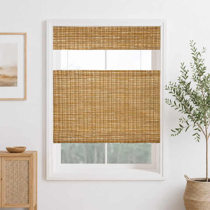 Ramie Woven Bamboo Blinds & Shades Top Down Bottom Up | Cinnamon