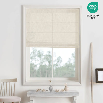 Jenna Linen Roman Shades & Blinds