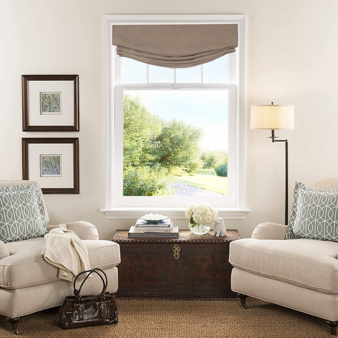 Bella Cotton Roman Shades & Blinds | Relaxed