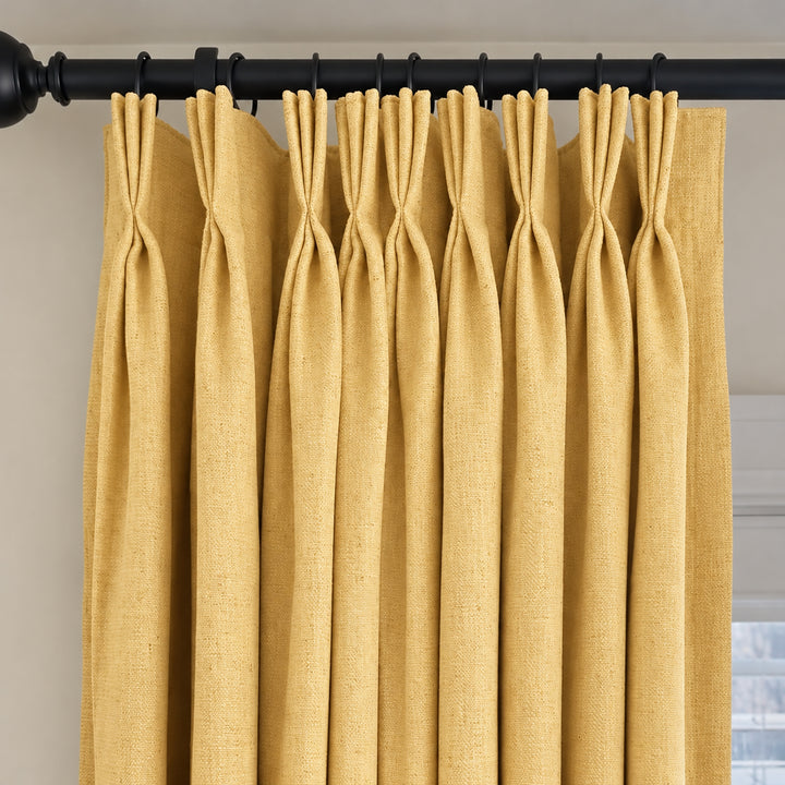 Liz Linen Herringbone Curtains & Drapes | Liz-C