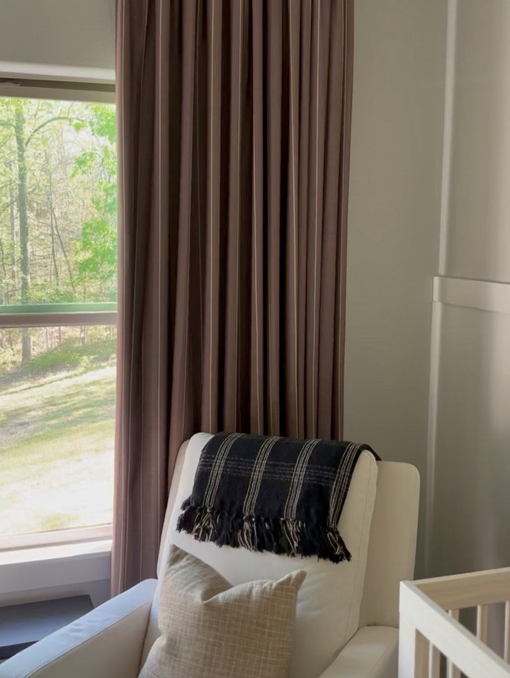 Vivienne Plaid Stripes Linen Curtains & Drapes Grommet