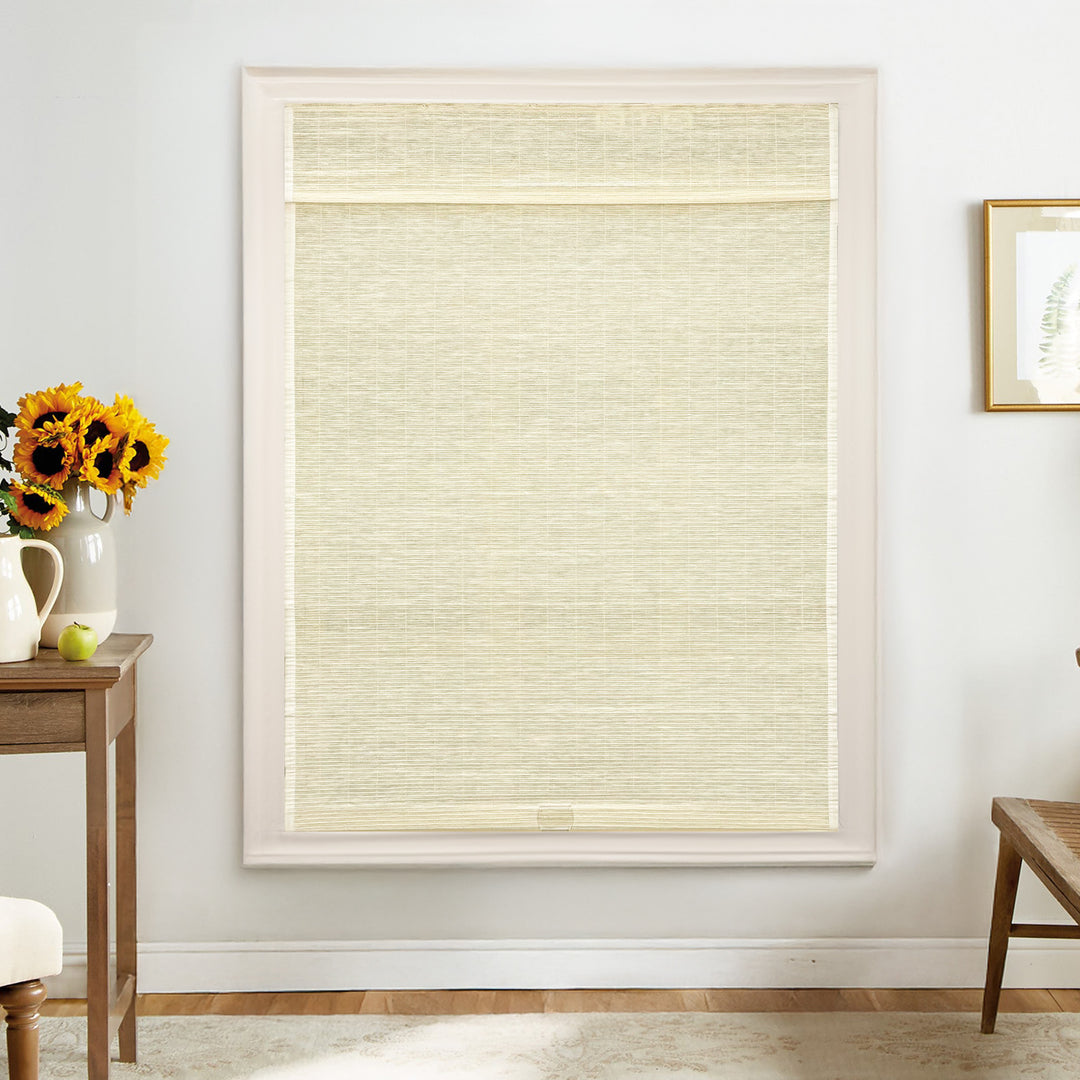 Ramie Woven Bamboo Blinds & Shades Top Down Bottom Up | Cream