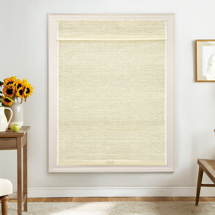 Ramie Woven Bamboo Blinds & Shades Top Down Bottom Up | Cream