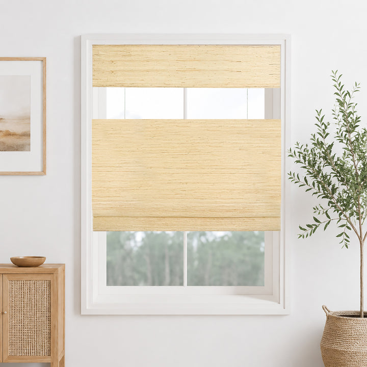 Ramie Woven Bamboo Blinds & Shades Top Down Bottom Up | Cashew