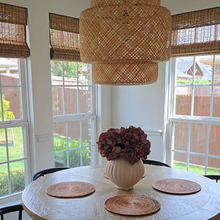 Ramie Woven Bamboo Blinds & Shades | Cinnamon