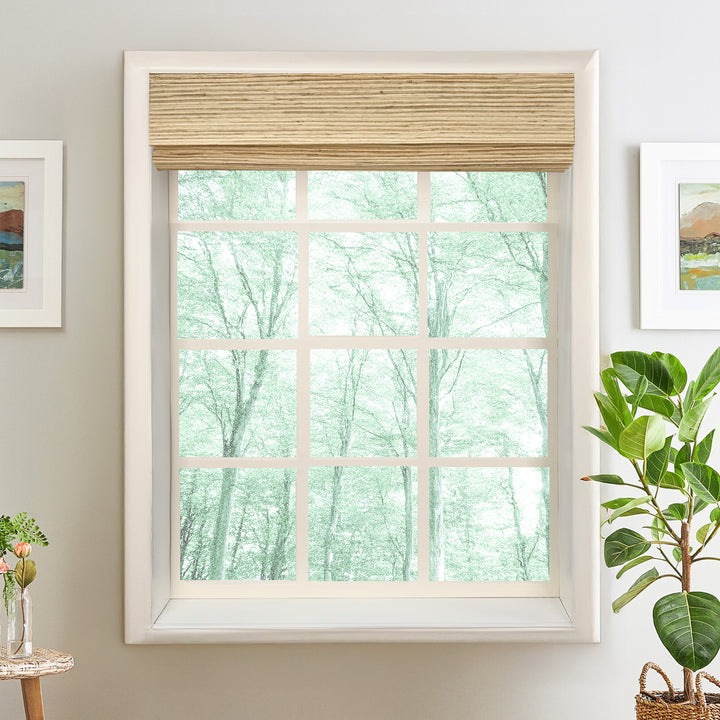 Ramie Woven Bamboo Blinds & Shades Top Down Bottom Up| Beige Brown