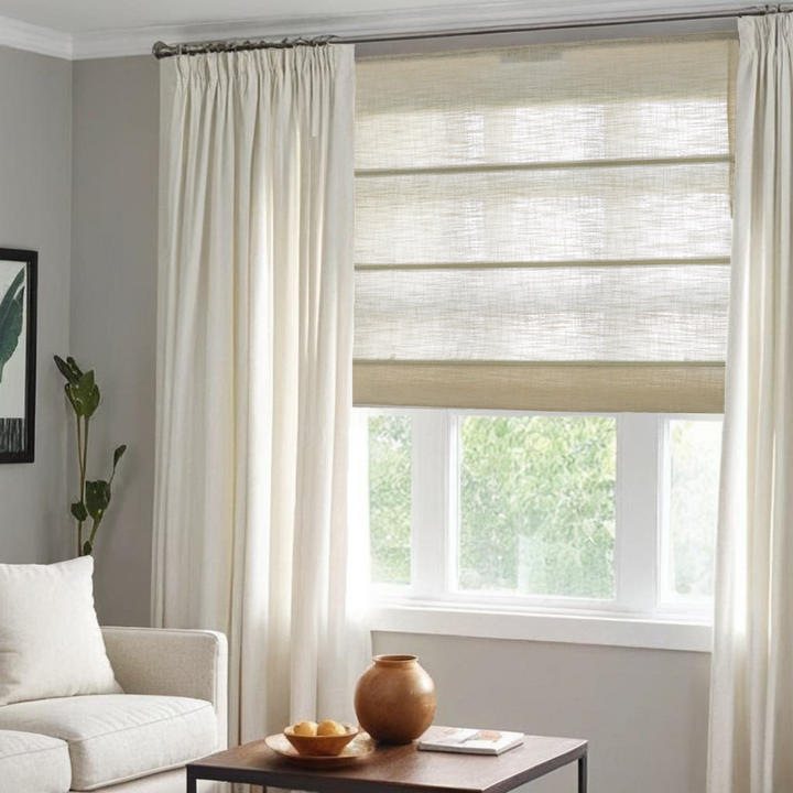 Kelly Linen Roman Shades & Blinds