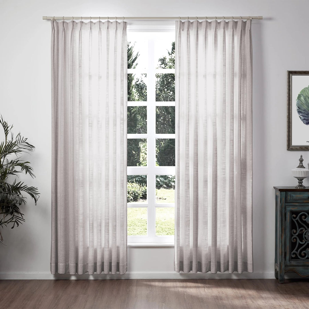 Lily Linen Curtains & Drapes Pleated