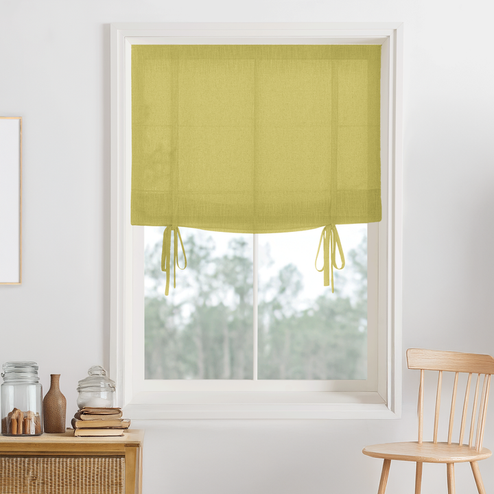 Bella Cotton Roman Shades & Blinds | Tie