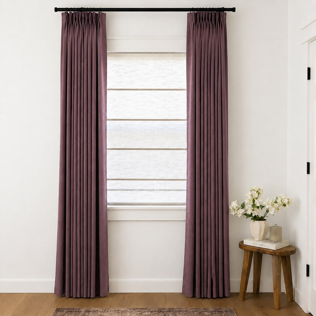 Lily Linen Curtains & Drapes Pleated