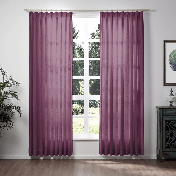 Lily Linen Curtains & Drapes Pleated