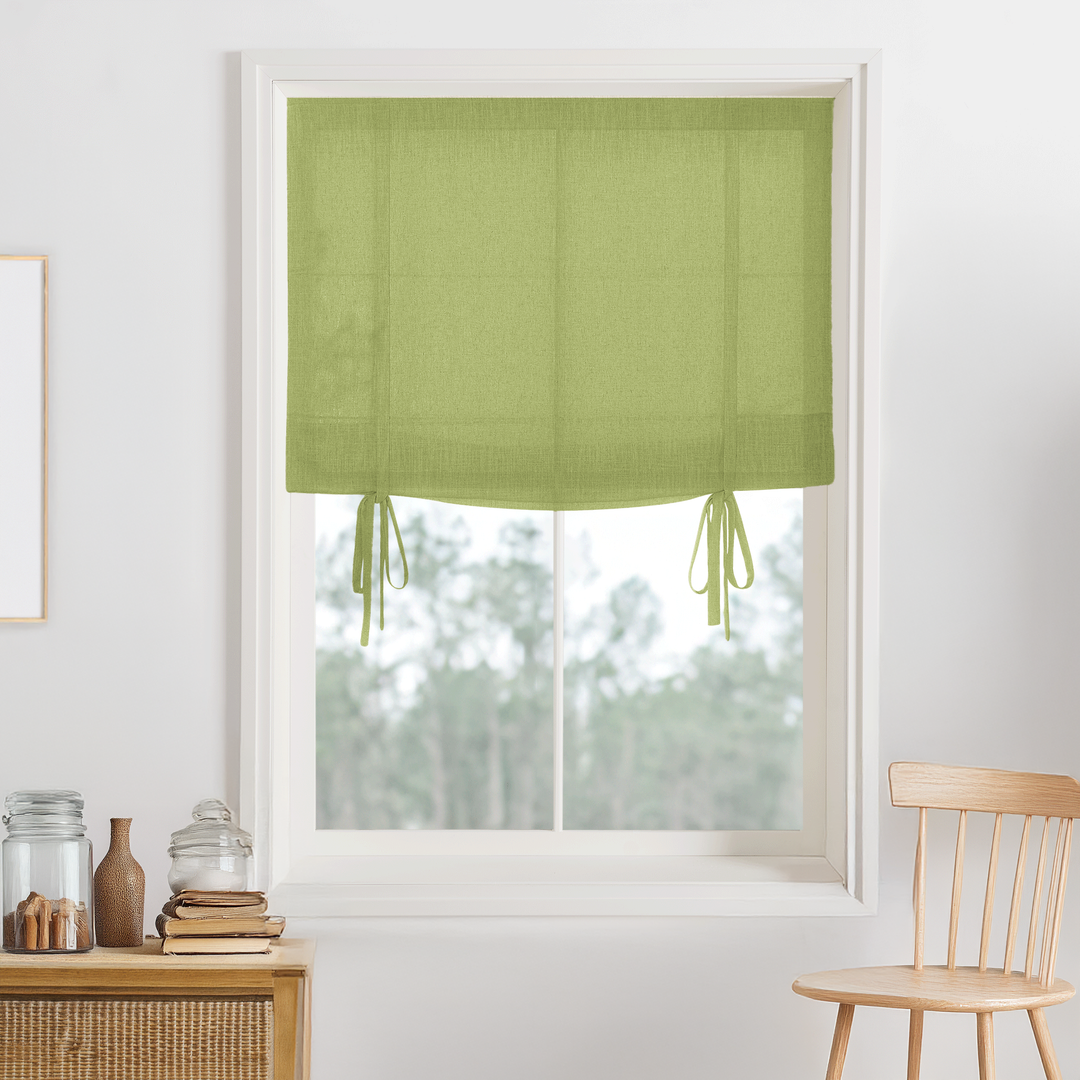 Bella Cotton Roman Shades & Blinds | Tie
