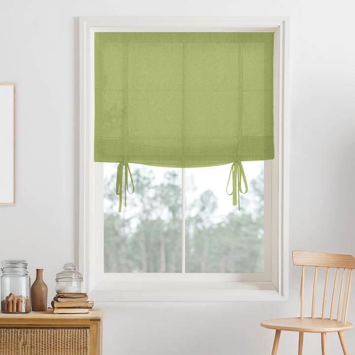 Bella Cotton Roman Shades & Blinds | Tie