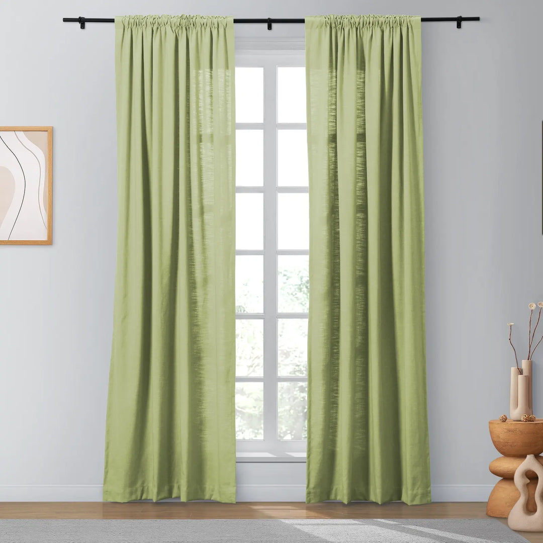 Bella Cotton Blend Curtains & Drapes Soft Top