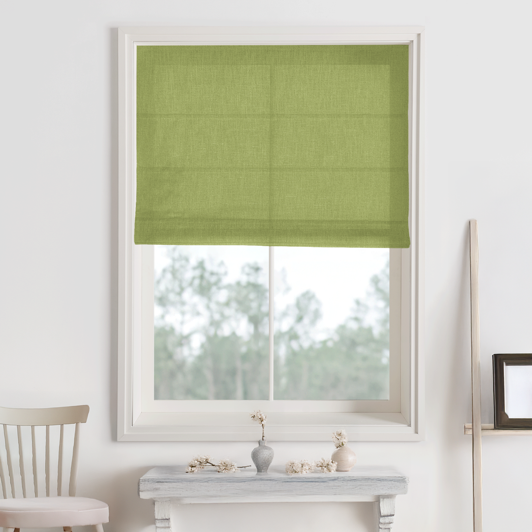Bella Cotton No-Drill Roman Shades & Blinds | Fold
