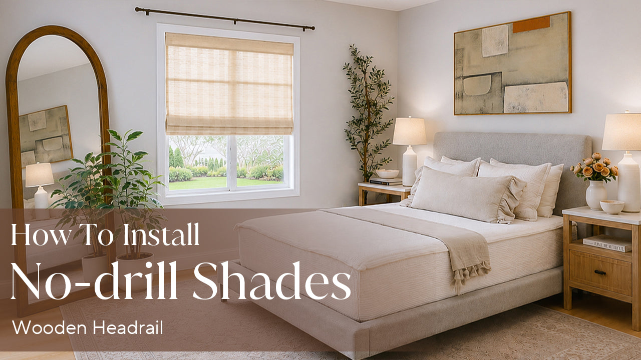 How to Install No-Drill Shades with Wooden Headrail