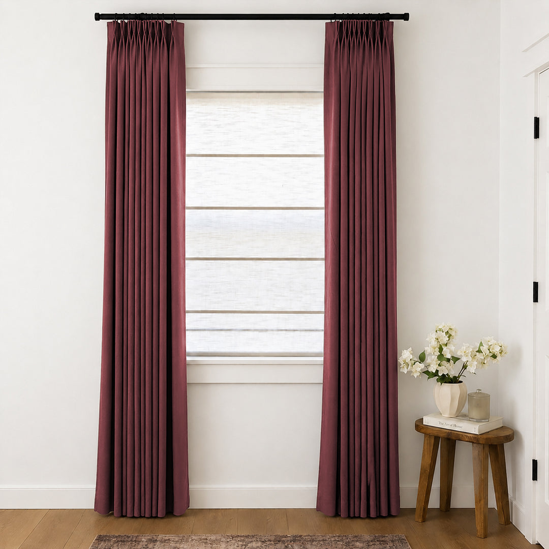 Lily Linen Curtains & Drapes Pleated