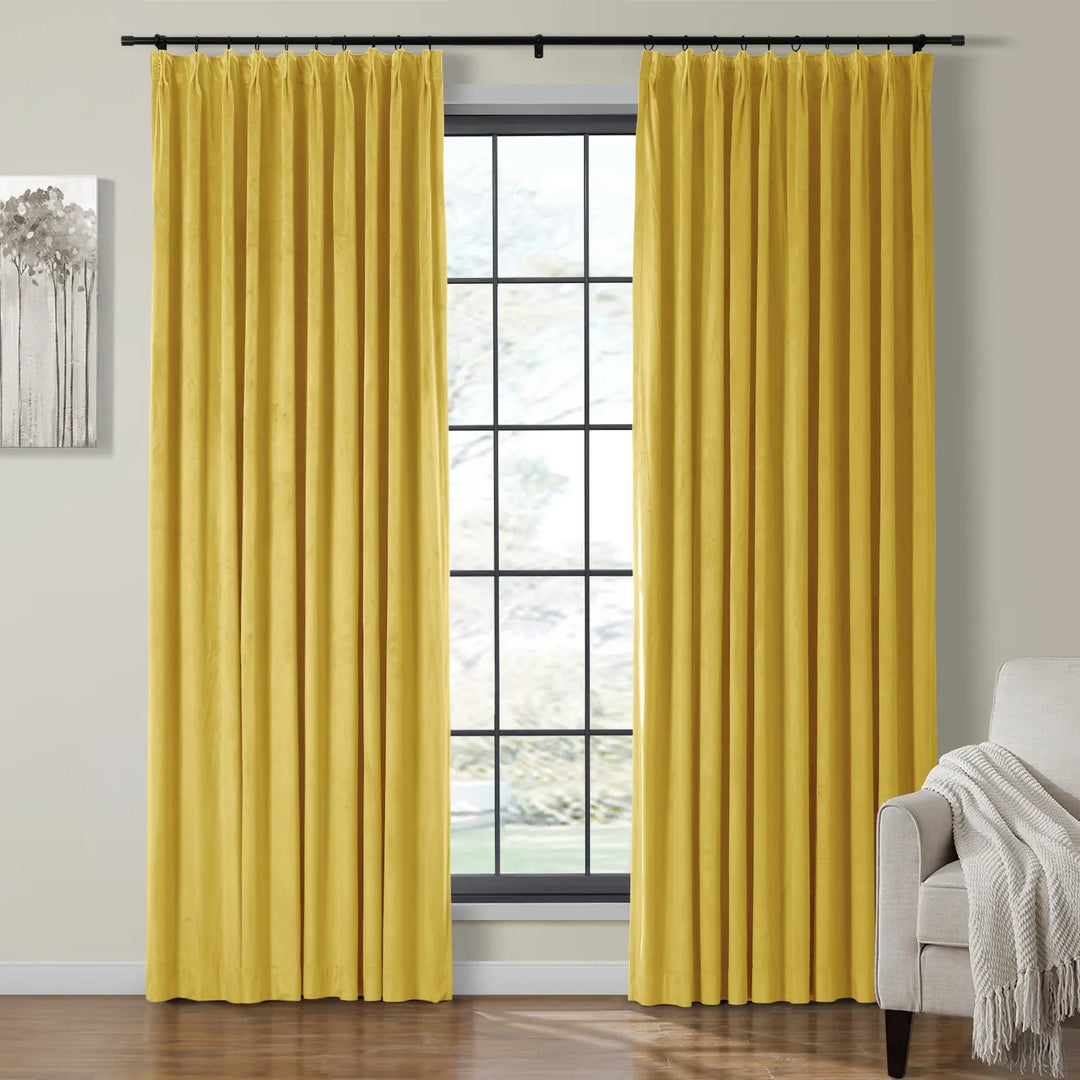 Maillard Velvet Curtains & Drapes Pleated