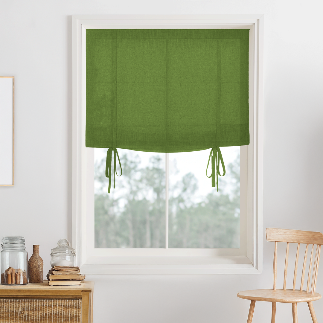 Bella Cotton Roman Shades & Blinds | Tie
