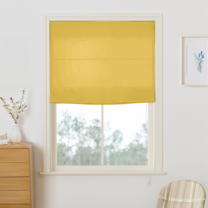 Maillard Velvet Roman Shades & Blinds | Flat Fold