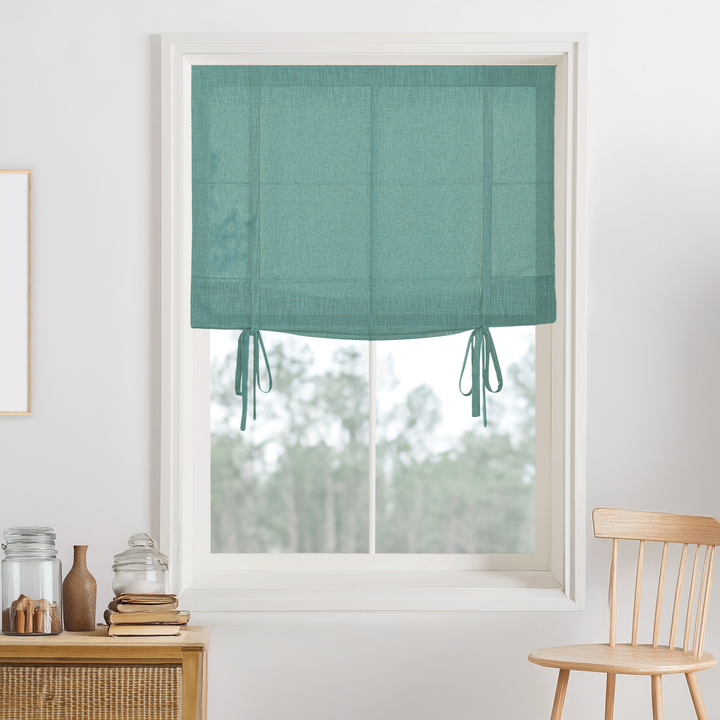 Bella Cotton Roman Shades & Blinds | Tie