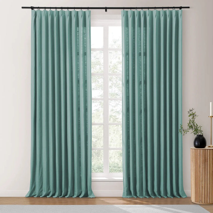 Bella Cotton Blend Curtains & Drapes Pleated