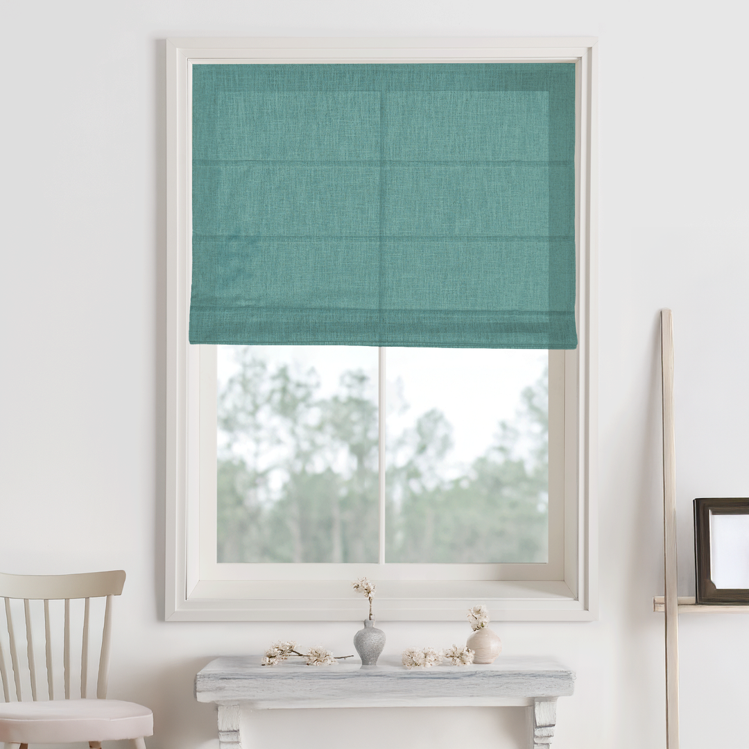 Bella Cotton Roman Shades & Blinds | Plain Fold
