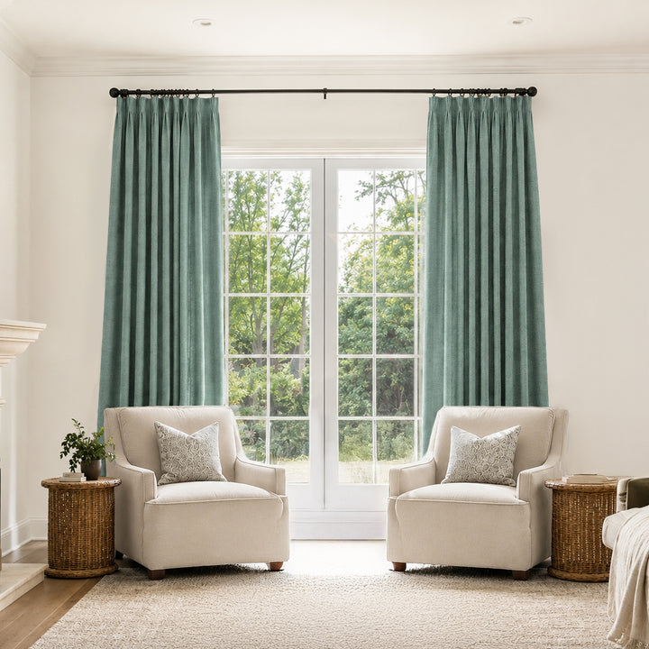 Bella Cotton Blend Curtains & Drapes Pleated