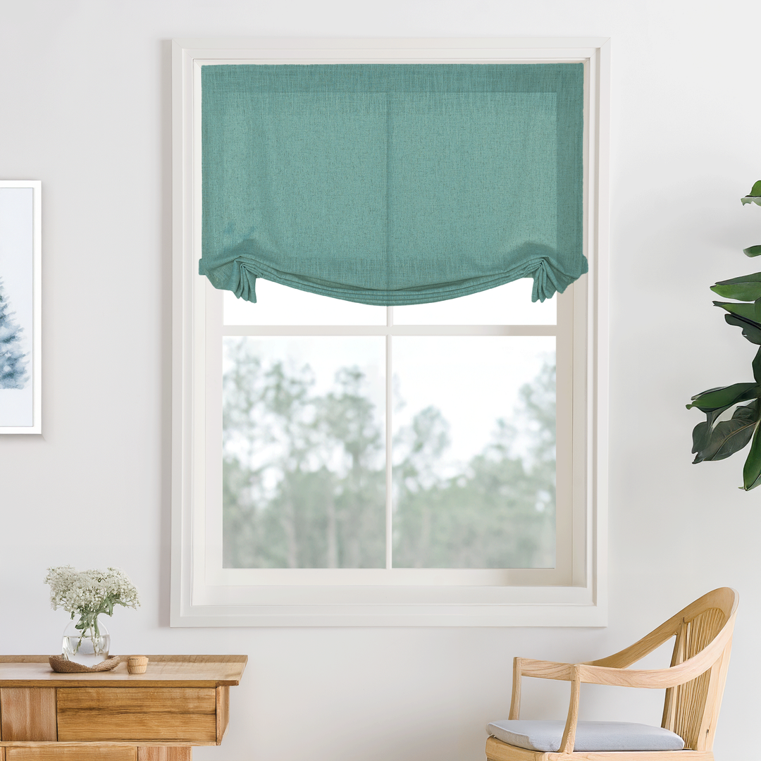 Bella Cotton No-Drill Roman Shades & Blinds | Swag