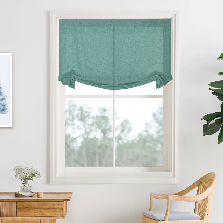 Bella Cotton No-Drill Roman Shades & Blinds | Swag
