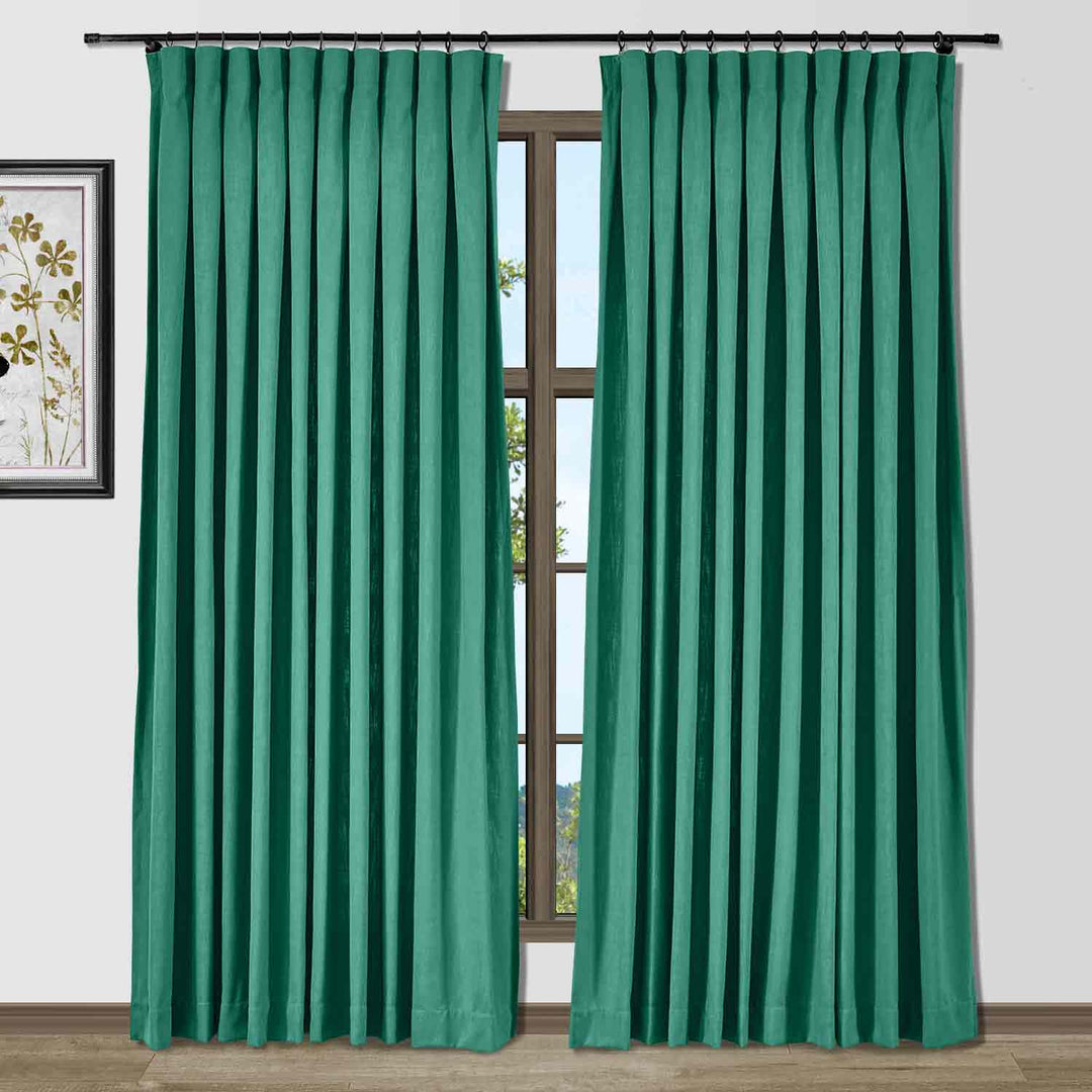 Bella Cotton Blend Curtains & Drapes Pleated