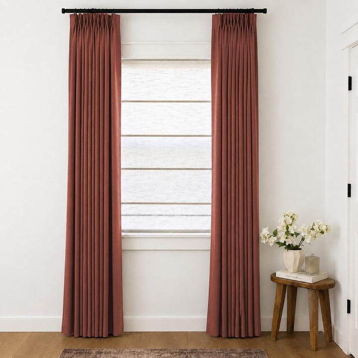 Lily Linen Curtains & Drapes Pleated