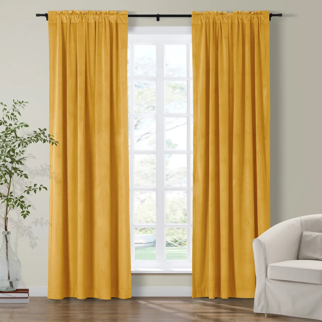 Maillard Velvet Curtains & Drapes Soft Top