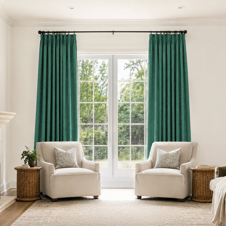 Bella Cotton Blend Curtains & Drapes Pleated