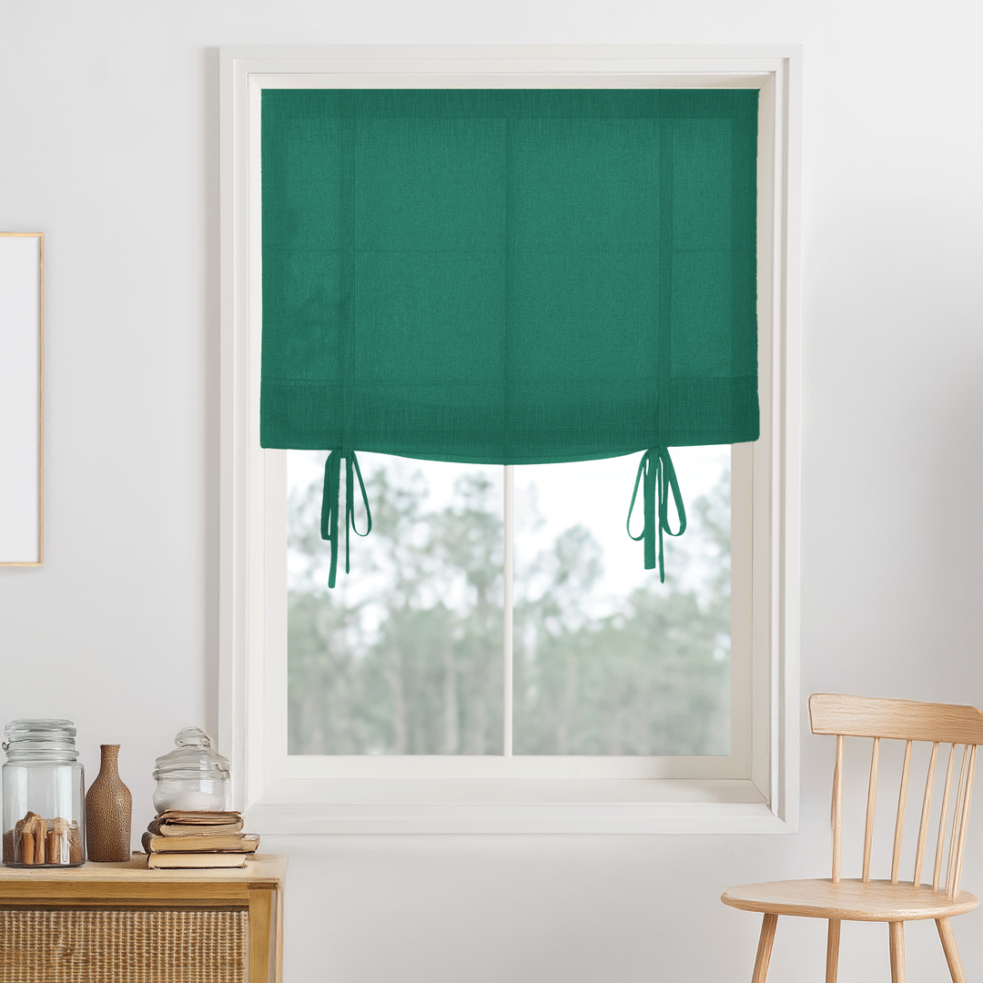 Bella Cotton Blackout Roman Shades & Blinds | Tie