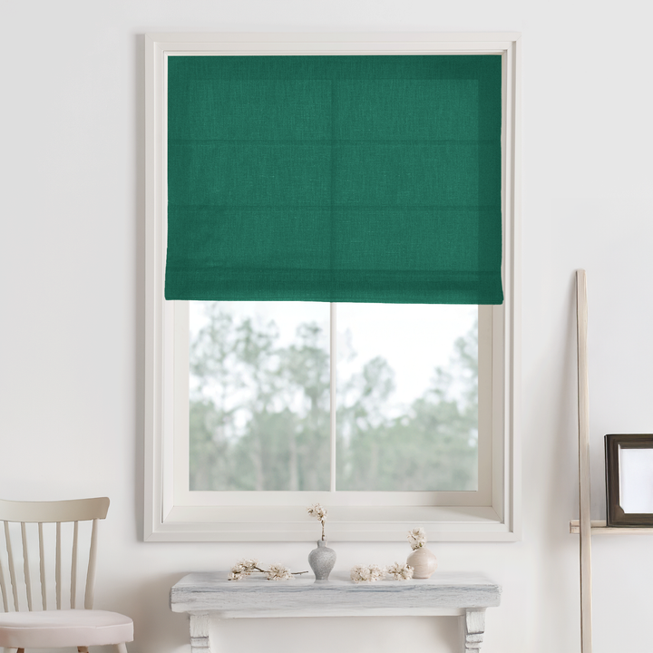 Bella Cotton Roman Shades & Blinds | Plain Fold