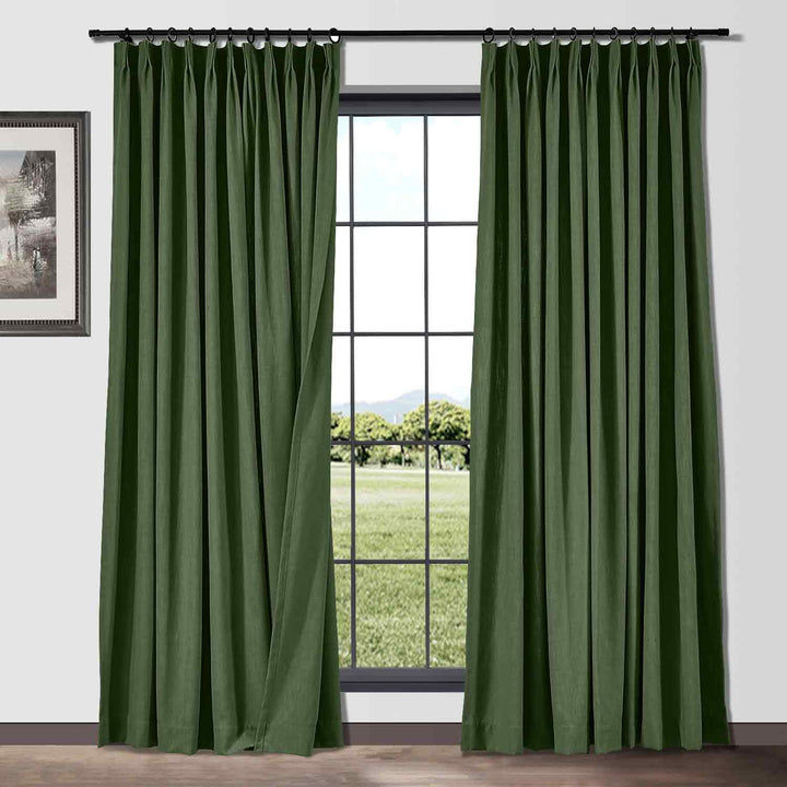 Bella Cotton Blend Curtains & Drapes Pleated