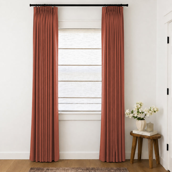 Lily Linen Curtains & Drapes Pleated
