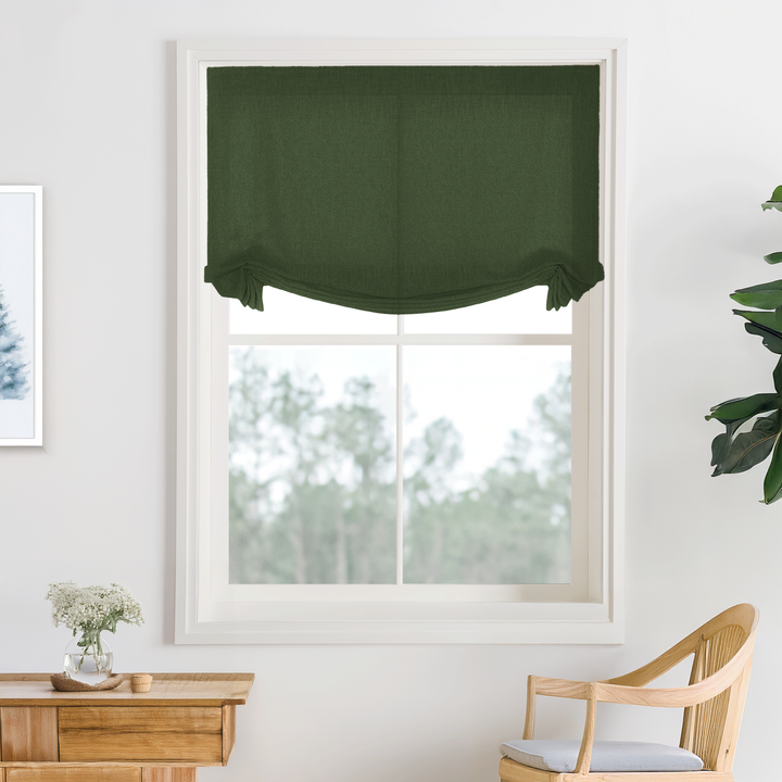 Bella Cotton No-Drill Roman Shades & Blinds | Swag