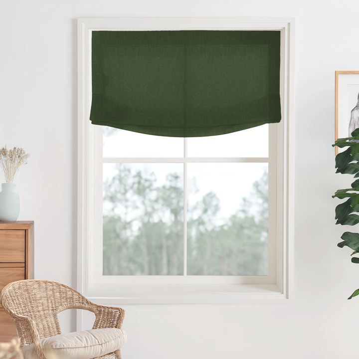 Bella Cotton No-Drill Roman Shades & Blinds | Relaxed