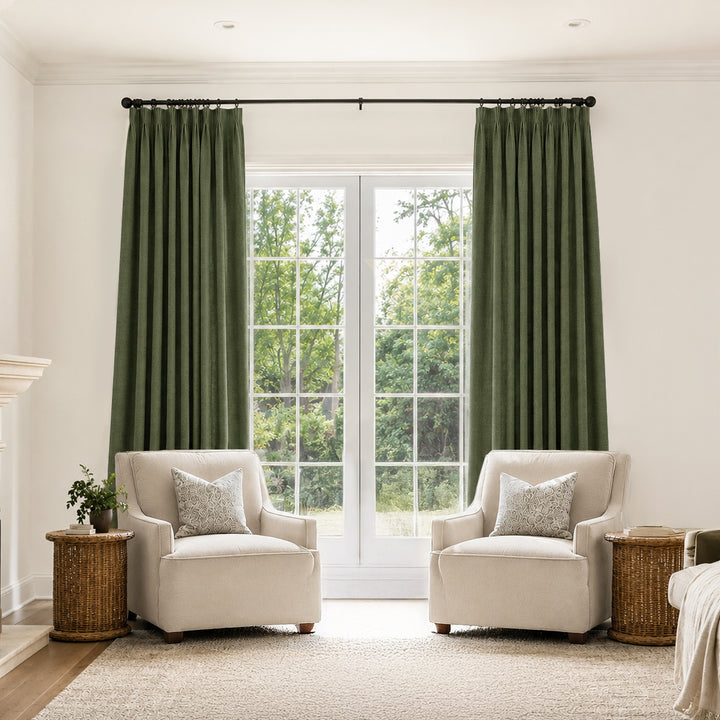 Bella Cotton Blend Curtains & Drapes Pleated