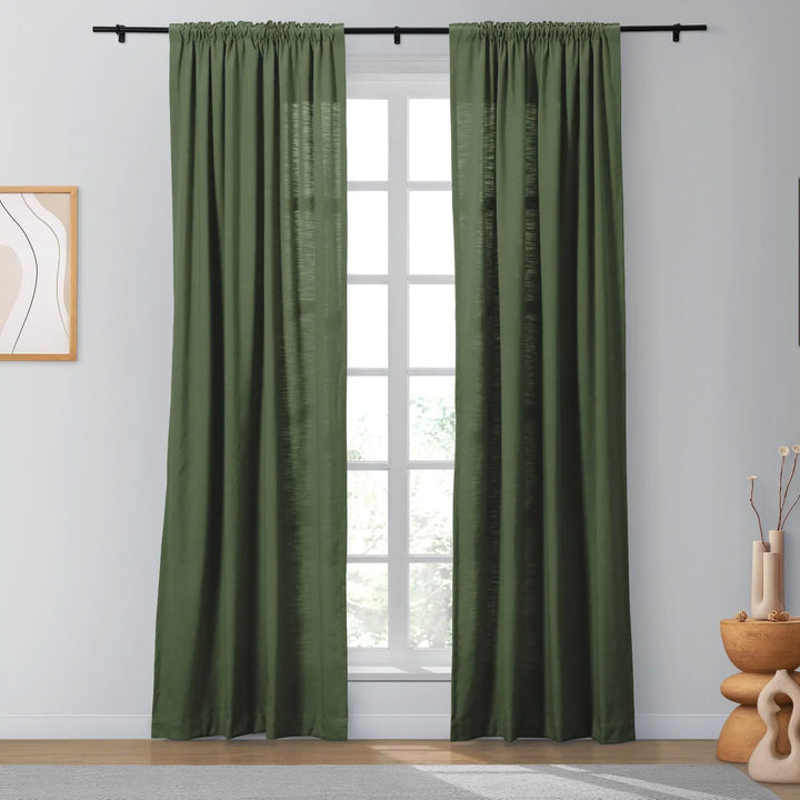 Bella Cotton Blend Curtains & Drapes Soft Top